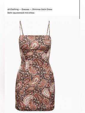 Aritzia Sunday best size 8 shimmer satin dress